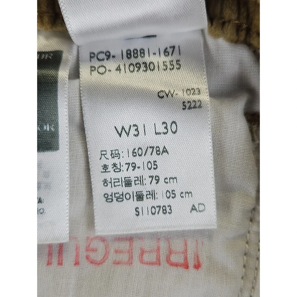 Levi's Corduroy Pants 31x30  (Measures 33 X 30  Unisex,Off Brown,Very Nice 1663